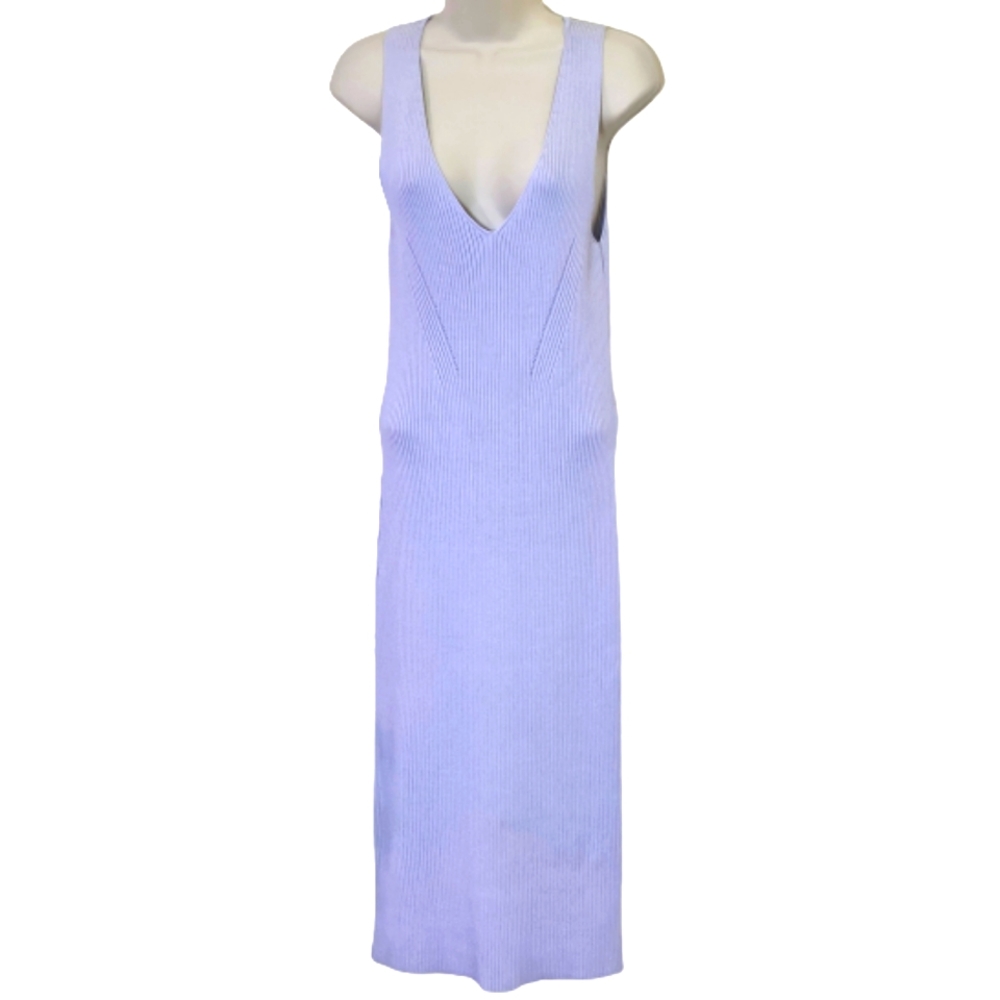 MICHEAL Michael Kors Light Quartz(Lavender)Ribbed Sleeveless Dress,Large,NWT
